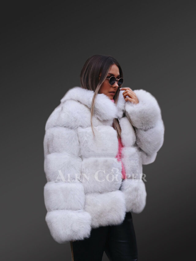 Womens White Fox Fur Coat – Signature Of Sophistication
