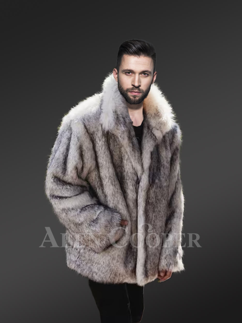 Men’s Wolf Fur Jacket