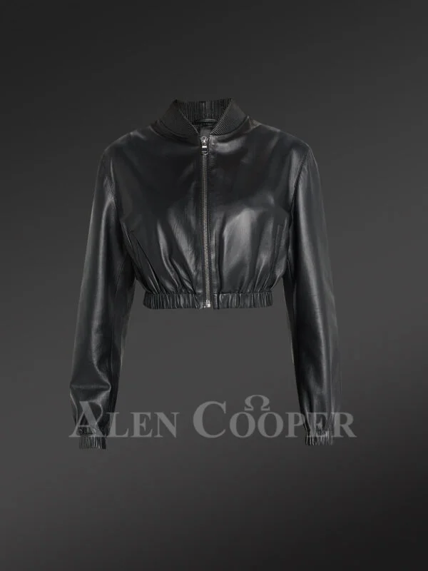 Womens Crop Bomber Jacket to Flaunt a Stylish Persona - Image 5