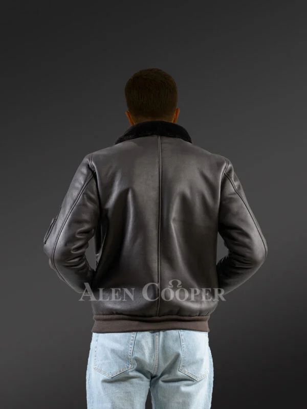Mens Shearling Reversible Jacket with Outstanding Features on Both Sides - Image 5