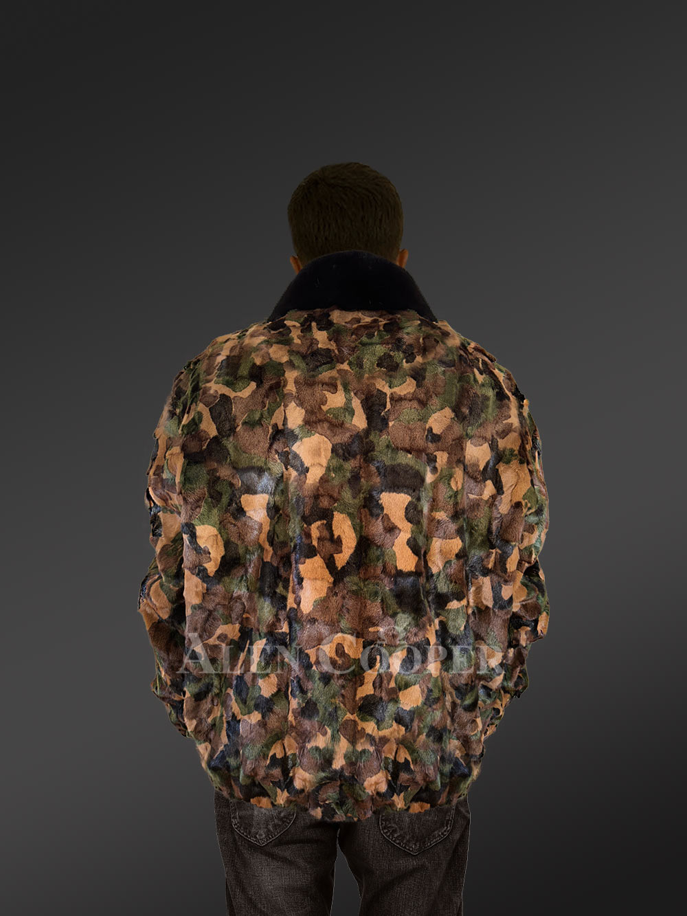 Mens Mink Fur Camo Jacket to Look Hip and Happening - Image 6