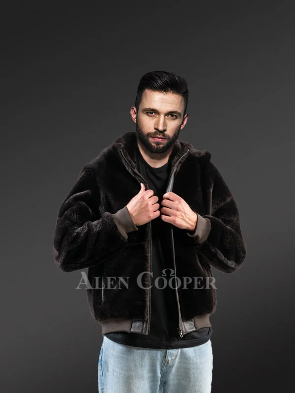 Mens Shearling Reversible Jacket with Outstanding Features on Both Sides - Image 4