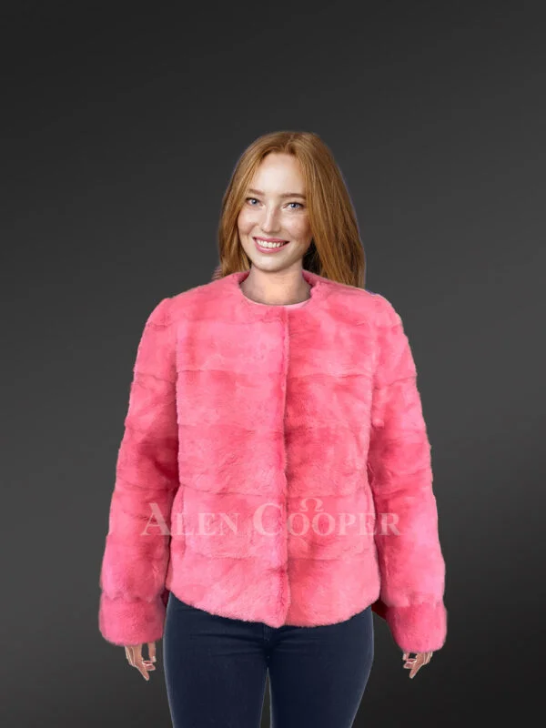 Mink Fur Coat with Headband for a Ravishing Look - Image 5