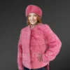 Mink Coat with Matching Mink Headband