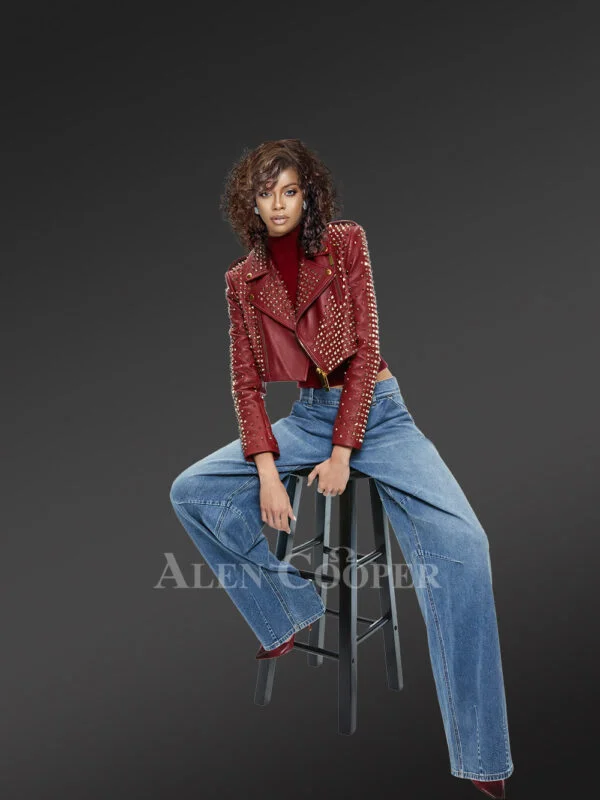 Crop Studded Jacket to Shine Everywhere - Image 3