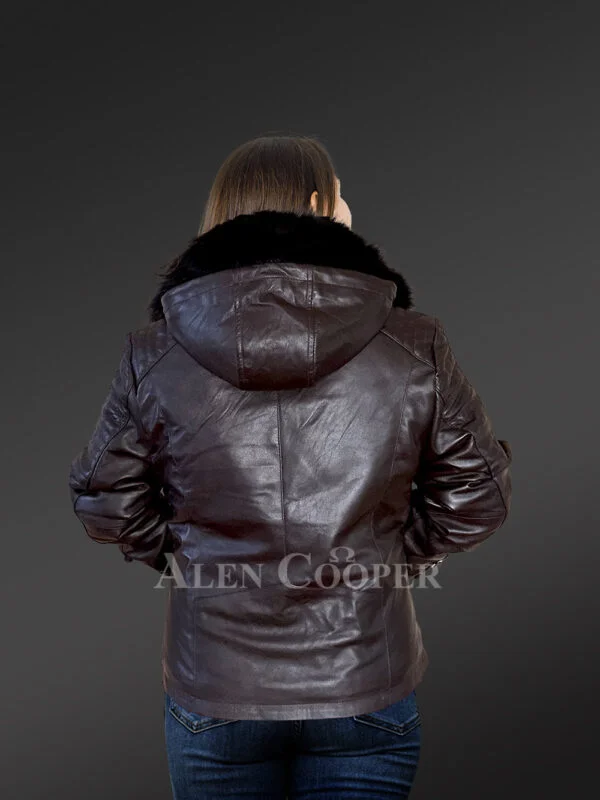 Womens Leather Jacket with Hood – Classy Looks with Absolute Comfort - Image 4