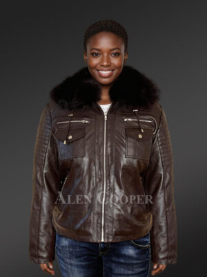 Womens Leather Jacket with Hood – Classy Looks with Absolute Comfort