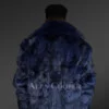 Mens Blue Fox Fur Jacket (4)