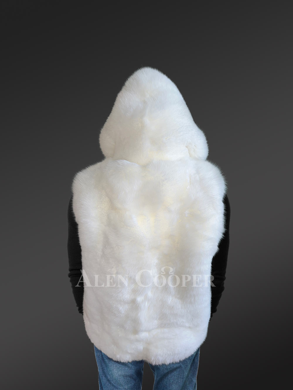 Fox Fur Vest with Hood to Elevate Ones Looks - Image 7