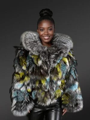 Women Fox fur Coats & Jackets | Women Fox fur Bomber jacket