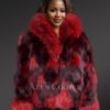 Womens Dual Tone Crop Jacket