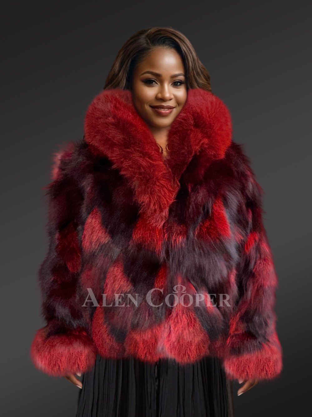 Womens Dual Tone Crop Jacket