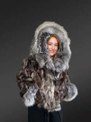 Women’s Fox Fur Crop Jacket