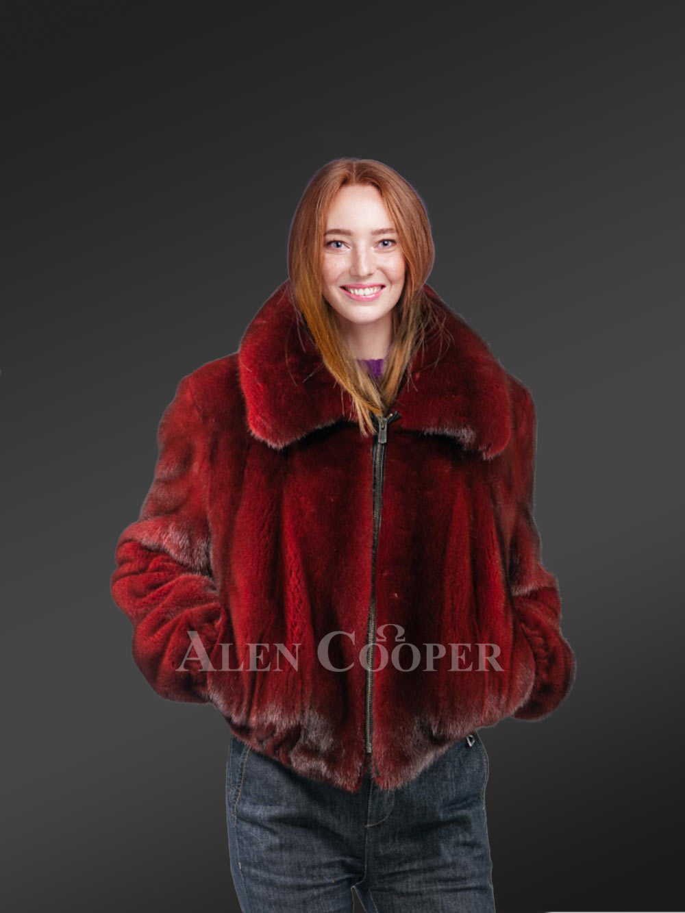 Women’s Fullskin Mink Bomber Jacket