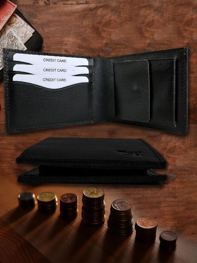 Black Authentic Leather Wallet - A Sheer Quotidian Choice