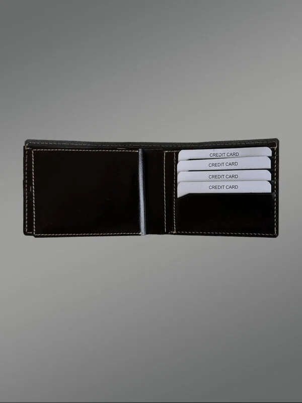 Black Bi-Fold Leather Wallets for men 4