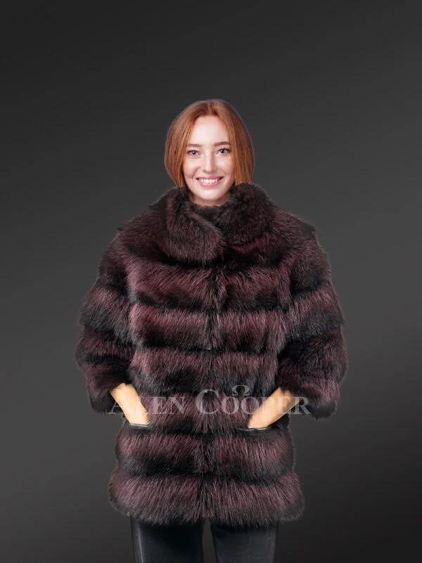 Womens Designer Raccoon Fur Jacket