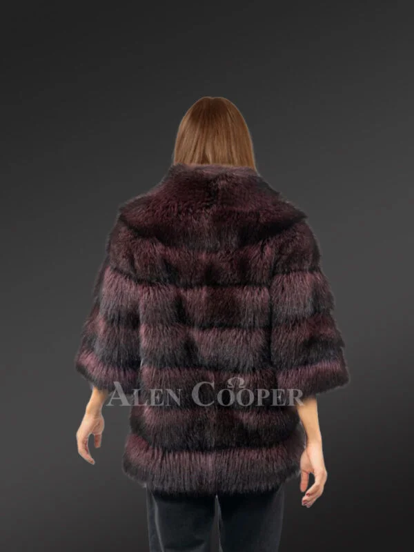 Womens Designer Raccoon Fur Jacket - Image 3