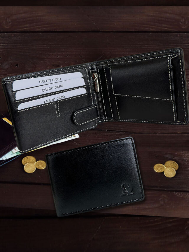 Mens Bi-Fold Genuine Leather Wallet – Perfect Fusion of Elegance & Practicality