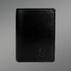 Trifold Leather Wallet in Black