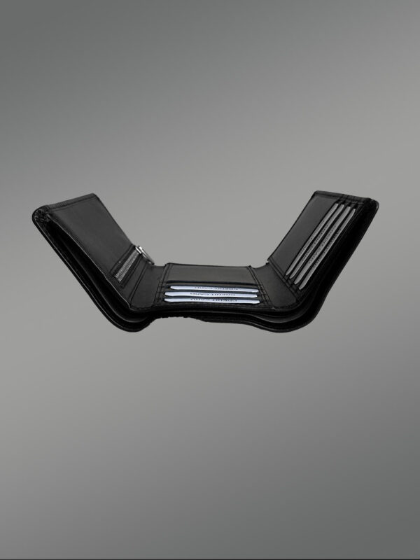 Black Trifold Leather Wallet - The Interminable Functional Accessory - Image 8