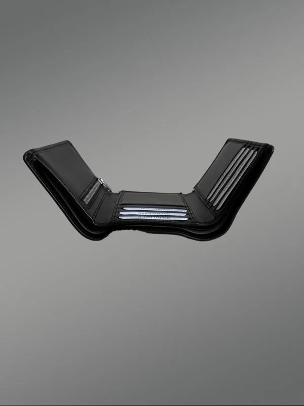 Black Trifold Leather Wallet - The Interminable Functional Accessory - Image 8