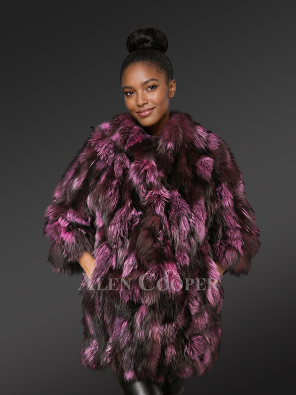 Womens Colorful Fox Fur Coat – Fusion of Aristocracy & Comfort