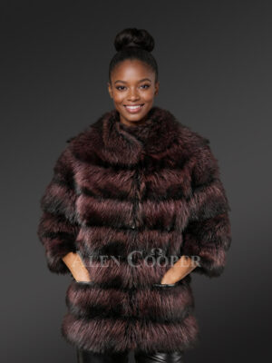 Womens Designer Raccoon Fur Jacket