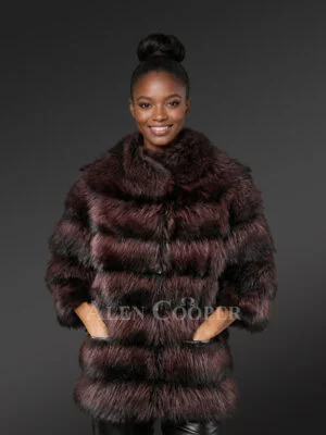 ジャケット・アウター Lumignon original Quilting fur coat Womens Designer Raccoon Fur Jacket