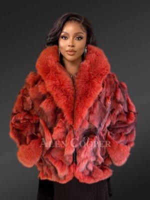Womens Dressy Crop Style Fox Jacket