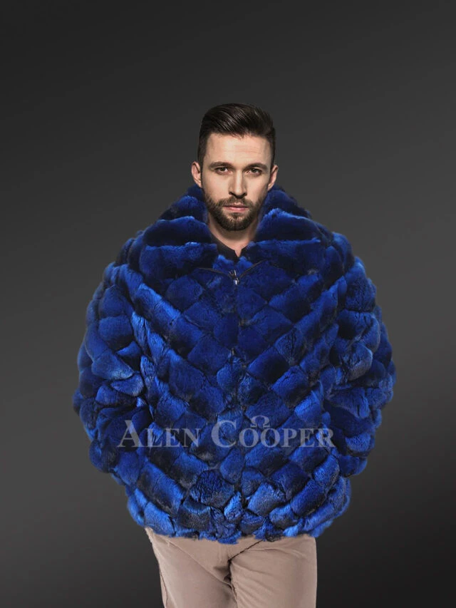 Mens Chinchilla Fur Bomber Jacket – Feel Restful In This Sublime Wear