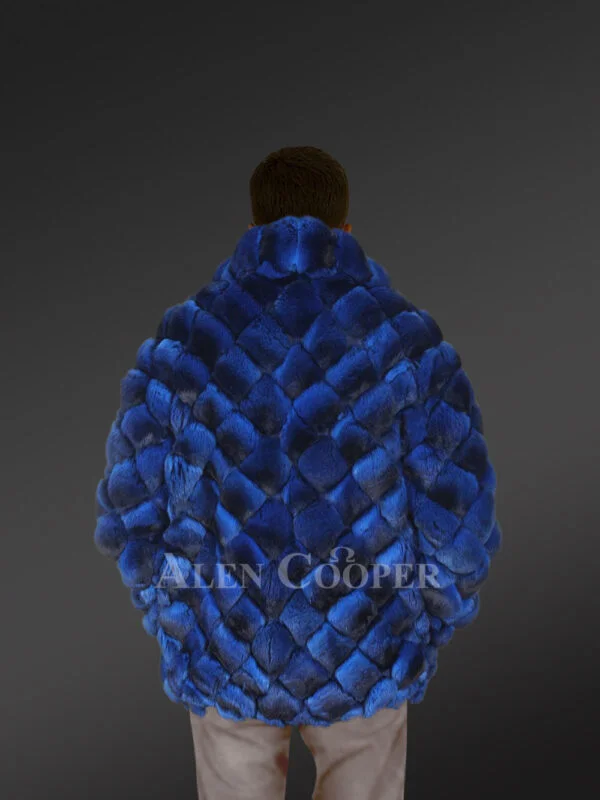 Mens Chinchilla Fur Bomber Jacket – Feel Restful In This Sublime Wear - Image 2