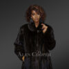 Womens Mid Length Mink Coat