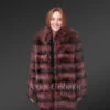 Womens Long Raccoon Coat