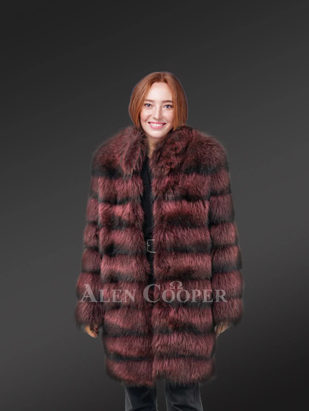 Womens Long Raccoon Coat