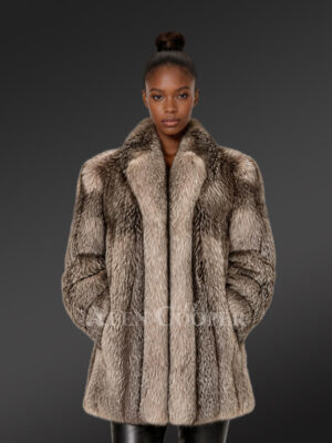 Women's Silver Fox Fur Coat