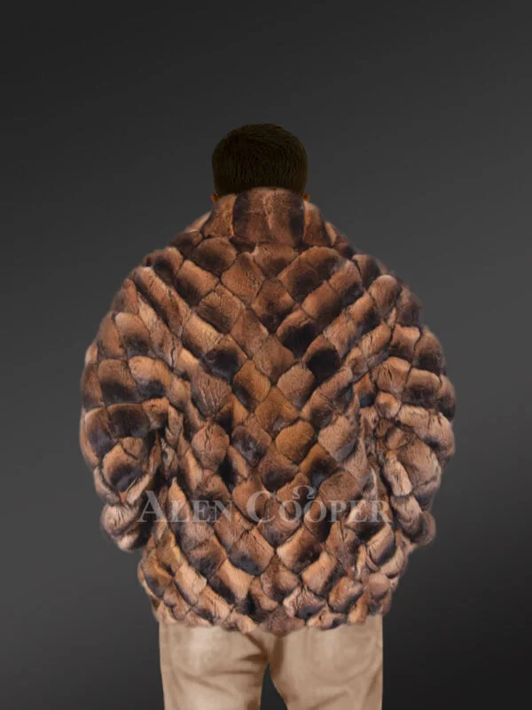 Mens Chinchilla Fur Bomber Jacket – Magnificent Looks With Outstanding Comfort - Image 2