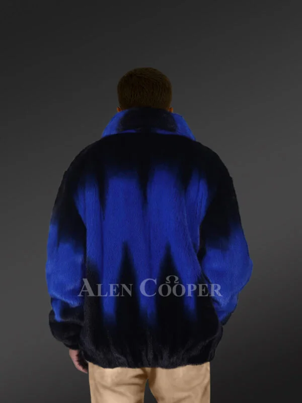 Dual Tone Mink Bomber Jacket – Look Suave and Feel Warm - Image 2