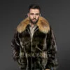 Men’s Mink Jacket with Paragraph Layering