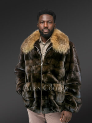 Mens Mink Jacket with Raccoon Fur – High-Fashion Looks with Ultimate Comfort