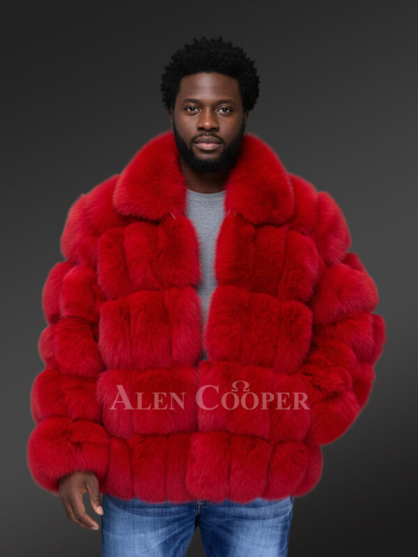 Mens Natural Fox Fur Bomber – A Flamboyant Outerwear