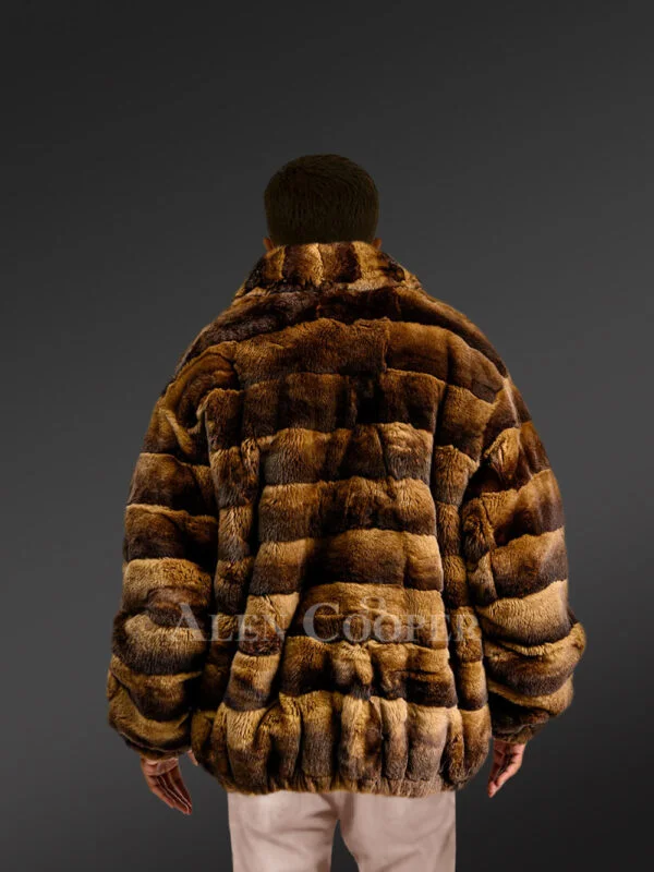 Mens Rex Rabbit Bomber Jacket – Stunning Looks With Comforting Warmth - Image 2
