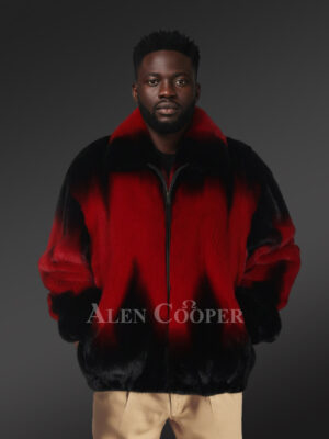 Mink Full Skin Bomber Jacket – Looks Spectacular in Bright Red and Classic Black