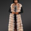 Womens Long Fox Fur Vest