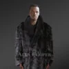 Black Mink Coat for Men