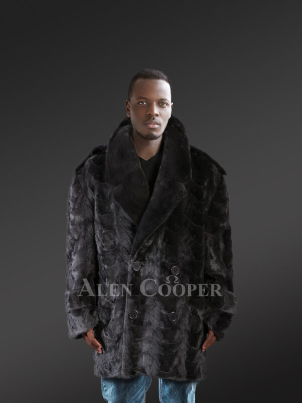 Black Mink Coat for Men