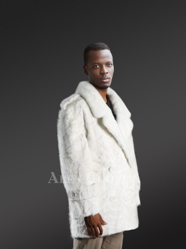 White Mink Coat for Men – Peak of Elegance & Comfort