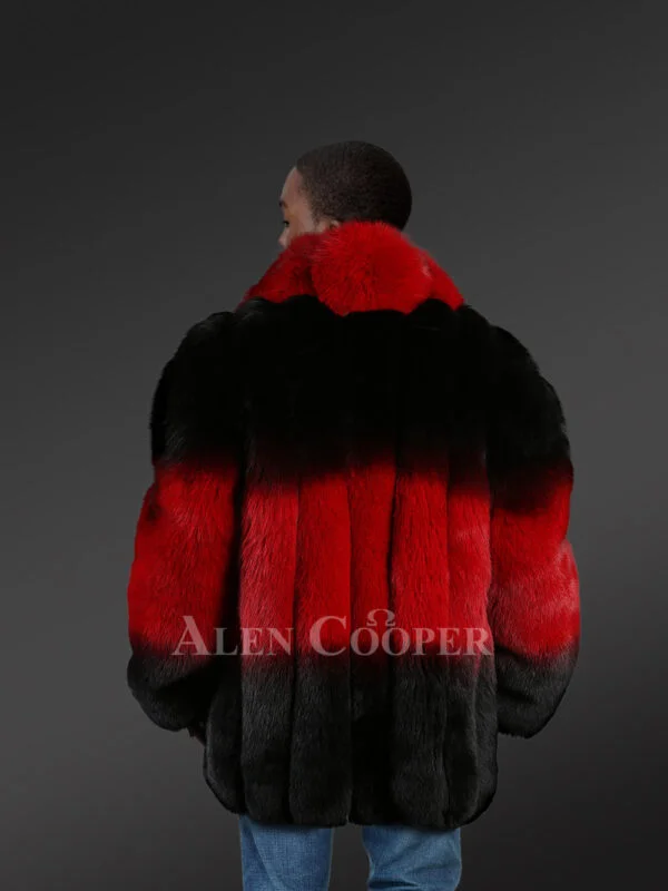 Mens Dual Shade Fox Fur Coat – An Absolute Masterpiece - Image 3