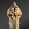 mens fox fur trench coat