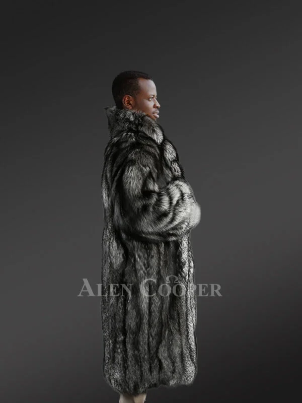Silver Fox Fur Trench Coat – Luxuriously Comforting and Stylish - Image 2